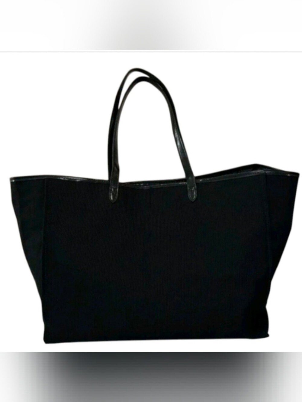 Victoria's Secret Black and Sequin Stripe Tote 12.75"x15.75" - Picture 8 of 8
